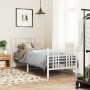 Estructura cama metal con cabecero y pie cama blanca 80x200 cm de , Camas y somieres - Ref: Foro24-376382, Precio: 81,64 €, D...