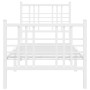 Metallbettgestell mit Kopf- und Fußteil weiß 80x200 cm von , Betten und Lattenroste - Ref: Foro24-376382, Preis: 81,72 €, Rab...