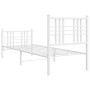 Metallbettgestell mit Kopf- und Fußteil weiß 80x200 cm von , Betten und Lattenroste - Ref: Foro24-376382, Preis: 81,72 €, Rab...