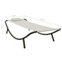 Cremefarbene Gartenliege aus Stahl, 200 x 90 cm von vidaXL, Betten im Freien - Ref: Foro24-48080, Preis: 76,58 €, Rabatt: %