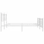 Metal bed frame with headboard and footboard white 183x213 cm by , Beds and slatted bases - Ref: Foro24-376396, Price: 129,66...