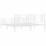 Metal bed frame with headboard and footboard white 183x213 cm by , Beds and slatted bases - Ref: Foro24-376396, Price: 129,66...
