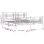Metal bed frame with headboard and footboard white 183x213 cm by , Beds and slatted bases - Ref: Foro24-376396, Price: 129,66...