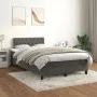Box spring bed with dark gray velvet mattress 120x190 cm by , Beds and slatted bases - Ref: Foro24-3269856, Price: 411,35 €, ...