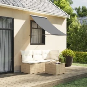 Anthracite gray fabric and steel retractable awning 150x150 cm by , Awnings - Ref: Foro24-368751, Price: 41,24 €, Discount: %