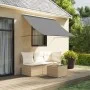 Anthracite gray fabric and steel retractable awning 250x150 cm by , Awnings - Ref: Foro24-368753, Price: 59,63 €, Discount: %