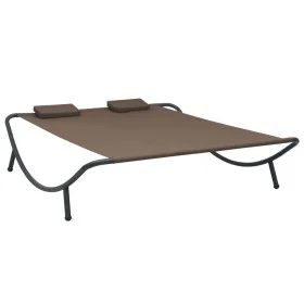 Brown fabric garden lounger by vidaXL, Outdoor beds - Ref: Foro24-48075, Price: 87,01 €, Discount: %