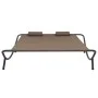 Brown fabric garden lounger by vidaXL, Outdoor beds - Ref: Foro24-48075, Price: 87,01 €, Discount: %