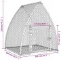 Rabbit cage silver galvanized steel 100x105x120 cm by , Cages and habitats for small animals - Ref: Foro24-3281527, Price: 90...