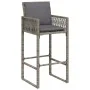 Küchenhocker mit Kissen 2 Stück graues synthetisches Rattan von , Gartenstühle - Ref: Foro24-368707, Preis: 198,04 €, Rabatt: %