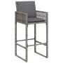 Küchenhocker mit Kissen 2 Stück graues synthetisches Rattan von , Gartenstühle - Ref: Foro24-368707, Preis: 178,77 €, Rabatt: %
