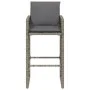 Küchenhocker mit Kissen 2 Stück graues synthetisches Rattan von , Gartenstühle - Ref: Foro24-368707, Preis: 198,04 €, Rabatt: %
