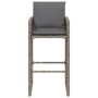 Küchenhocker mit Kissen 2 Stück graues synthetisches Rattan von , Gartenstühle - Ref: Foro24-368707, Preis: 178,77 €, Rabatt: %