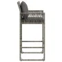 Küchenhocker mit Kissen 2 Stück graues synthetisches Rattan von , Gartenstühle - Ref: Foro24-368707, Preis: 198,04 €, Rabatt: %