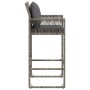 Küchenhocker mit Kissen 2 Stück graues synthetisches Rattan von , Gartenstühle - Ref: Foro24-368707, Preis: 178,77 €, Rabatt: %