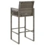 Küchenhocker mit Kissen 2 Stück graues synthetisches Rattan von , Gartenstühle - Ref: Foro24-368707, Preis: 198,04 €, Rabatt: %