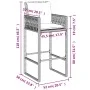 Küchenhocker mit Kissen 2 Stück graues synthetisches Rattan von , Gartenstühle - Ref: Foro24-368707, Preis: 198,04 €, Rabatt: %