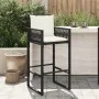 Kitchen stools with cushions 2 pcs black synthetic rattan by , Garden chairs - Ref: Foro24-368705, Price: 178,97 €, Discount: %