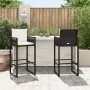 Kitchen stools with cushions 2 pcs black synthetic rattan by , Garden chairs - Ref: Foro24-368705, Price: 178,97 €, Discount: %