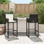 Küchenhocker mit Kissen 2 Stück schwarzes synthetisches Rattan von , Gartenstühle - Ref: Foro24-368705, Preis: 174,47 €, Raba...