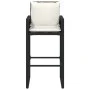 Kitchen stools with cushions 2 pcs black synthetic rattan by , Garden chairs - Ref: Foro24-368705, Price: 178,97 €, Discount: %
