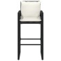 Küchenhocker mit Kissen 2 Stück schwarzes synthetisches Rattan von , Gartenstühle - Ref: Foro24-368705, Preis: 174,47 €, Raba...