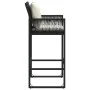 Kitchen stools with cushions 2 pcs black synthetic rattan by , Garden chairs - Ref: Foro24-368705, Price: 178,97 €, Discount: %