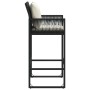 Küchenhocker mit Kissen 2 Stück schwarzes synthetisches Rattan von , Gartenstühle - Ref: Foro24-368705, Preis: 174,47 €, Raba...