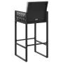 Kitchen stools with cushions 2 pcs black synthetic rattan by , Garden chairs - Ref: Foro24-368705, Price: 178,97 €, Discount: %