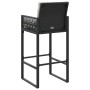 Küchenhocker mit Kissen 2 Stück schwarzes synthetisches Rattan von , Gartenstühle - Ref: Foro24-368705, Preis: 174,47 €, Raba...