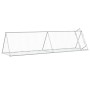 Jaula para conejos acero galvanizado plateado 400x105x91 cm