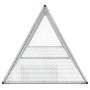 Jaula para conejos acero galvanizado plateado 400x105x91 cm