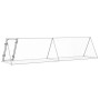 Jaula para conejos acero galvanizado plateado 400x105x91 cm