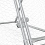 Jaula para conejos acero galvanizado plateado 400x105x91 cm