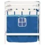 High bed for children with blue pine wood curtains 80x200 cm by , Beds and slatted bases - Ref: Foro24-3283812, Price: 174,53...