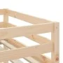 High bed for children with blue pine wood curtains 90x190 cm by , Beds and slatted bases - Ref: Foro24-3283827, Price: 167,29...