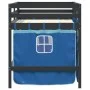 Cama alta para niños con cortinas madera pino azul 90x190 cm de , Camas y somieres - Ref: Foro24-3283833, Precio: 194,01 €, D...