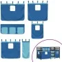 Cama alta para niños con cortinas madera pino azul 90x190 cm de , Camas y somieres - Ref: Foro24-3283833, Precio: 194,01 €, D...