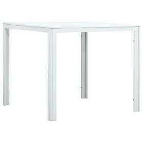 Mesa de centro de HDPE con aspecto de madera blanco 78x78x74 cm de vidaXL, Mesas de centro - Ref: Foro24-47881, Precio: 76,86...