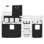 Cama alta niños con túnel madera pino blanco negro 80x200 cm de , Camas y somieres - Ref: Foro24-3283838, Precio: 190,79 €, D...