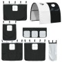 Cama alta niños con túnel madera pino blanco negro 90x190 cm de , Camas y somieres - Ref: Foro24-3283859, Precio: 218,26 €