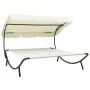 Garden lounger with gray awning by vidaXL, Loungers - Ref: Foro24-48071, Price: 92,92 €, Discount: %