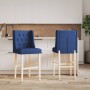 Hohe Hocker, 2 Stück, massives Gummiholz und Stoff von , Küchenhocker - Ref: Foro24-4006225, Preis: 96,99 €, Rabatt: %