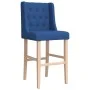 High stools 2 pcs solid rubber wood and fabric by , Kitchen stools - Ref: Foro24-4006225, Price: 96,20 €, Discount: %