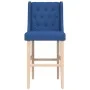 High stools 2 pcs solid rubber wood and fabric by , Kitchen stools - Ref: Foro24-4006225, Price: 96,20 €, Discount: %