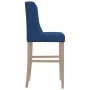 High stools 2 pcs solid rubber wood and fabric by , Kitchen stools - Ref: Foro24-4006225, Price: 96,20 €, Discount: %