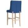 High stools 2 pcs solid rubber wood and fabric by , Kitchen stools - Ref: Foro24-4006225, Price: 96,20 €, Discount: %