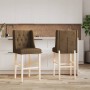Hohe Hocker, 2 Stück, massives Gummiholz und Stoff von , Küchenhocker - Ref: Foro24-4006227, Preis: 113,39 €, Rabatt: %