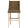 High stools 2 pcs solid rubber wood and fabric by , Kitchen stools - Ref: Foro24-4006227, Price: 112,64 €, Discount: %