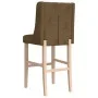 High stools 2 pcs solid rubber wood and fabric by , Kitchen stools - Ref: Foro24-4006227, Price: 112,64 €, Discount: %
